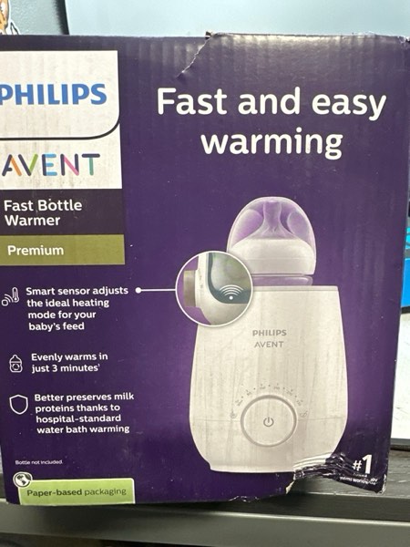 Condition photo showing New/Like New for Philips Avent Premium Fast Bottle Warmer, with Smart Temperature Control, Water Bath Technology, Automatic Shut-Off, Model SCF358 Bottle Warmer 1 Count (Pack of 1)