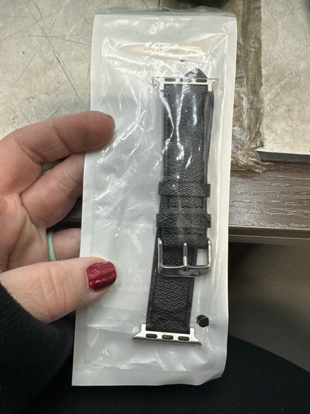 Condition photo showing New/Like New for Leather Band Compatible with Apple Watch 38mm 40mm 41mm 42mm 44mm 45mm 49mm Women Men, Luxury Designer Soft Wristband for iWatch Ultra/Ultra 2 Series 9 8 7 6 5 4 3 2 1 SE Black 38/40/41mm