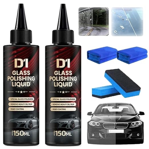 Bianca Glass Polishing Liquid D1, Bomini Car Glass Polishing, Auto Compound Windshield Cleaner, Wate
