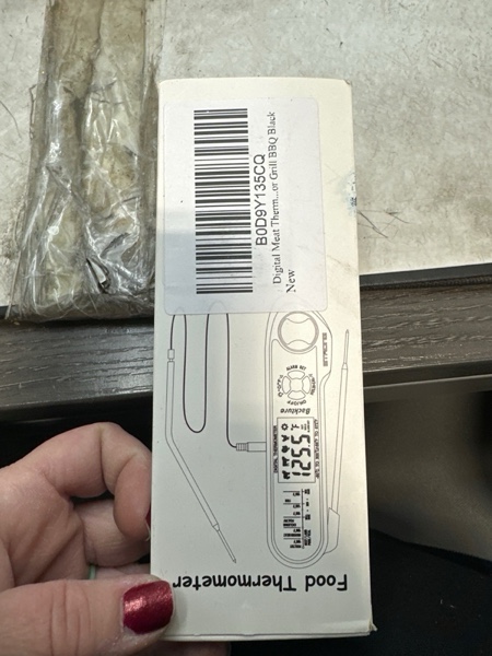 Condition photo showing New/Like New for Wire Digital Meat Thermometer, Instant Read, Long Wire Range, Alarm, Backlit, High-Temp-Resist Food Thermometer, Kitchen Gadgets, Grilling BBQ Accessories for Smoker, Cooking, Oven, Rotisserie, Black