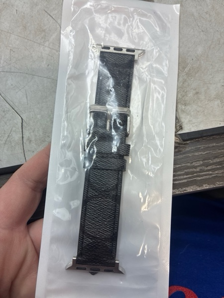 Condition photo showing New/Like New for Leather Band Compatible with Apple Watch 38mm 40mm 41mm 42mm 44mm 45mm 49mm Women Men, Luxury Designer Soft Wristband for iWatch Ultra/Ultra 2 Series 9 8 7 6 5 4 3 2 1 SE Black 38/40/41mm