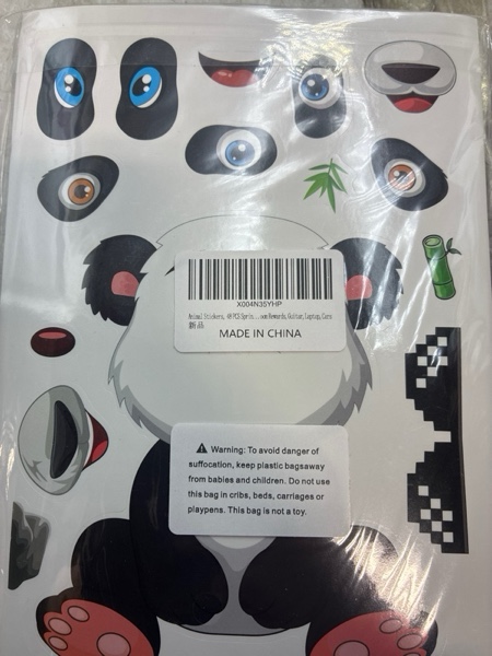 Condition photo showing New/Like New for 48 Sheets Animal Stickers for Kids - Make a Face Sticker Back to School Party Favors Goodie Bags Stuffers 12 Animal Designs Crafts Activities Gifts for Kids Toddler Birthday Classroom Supplies