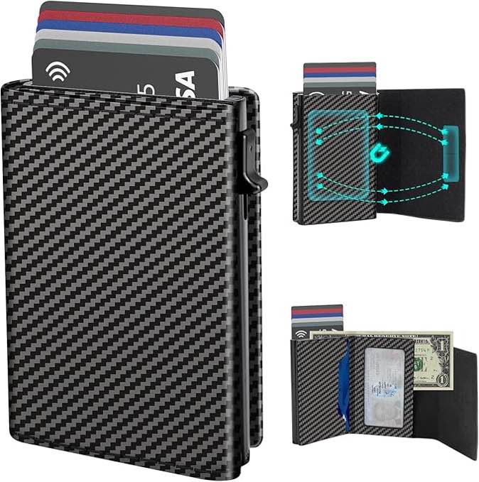 WELLNEC Men's Wallet, Black