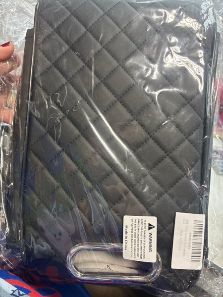 Condition photo showing New/Like New for Arm Rest Cover for Car, Microfiber Leather Car Center Console Cover with 2 Storage Bags and a Tissue Box, Universal Car Console Covers Accessories, Black