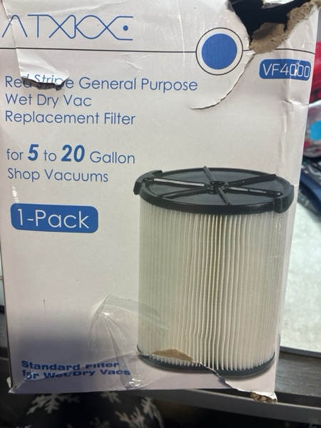 Condition photo showing New/Like New for VF4000 General Standard Replacement Filter for 72947 Wet Dry 5 to 20 Gal, Replacement Vf4000 filter, 1 Pack VF4000 1Pack