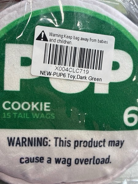 Condition photo showing New/Like New for PUP Pouch Funny Parody Dog Toy | Plush Squeaky & Durable | Interactive Chew Toy for Small, Medium & Large Dogs | Upgraded Tough Fabric | Puppy Gift | Stuffed Novelty Crinkle Toy | Cool Pet Present Dark Green