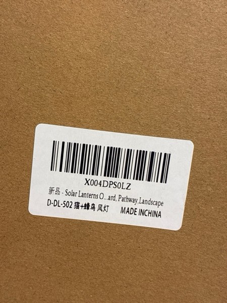 Condition photo showing New/Like New for Hummingbird Solar Lantern: Outdoor Waterproof Hanging Christmas Lights — Hummingbird and Cat Garden Decor, Birthdays Gifts for Women Mom Grandma — Metal Solar LED Light for Patio, Yard, Pathway, Landscape Style (Hummingbird and Cat)