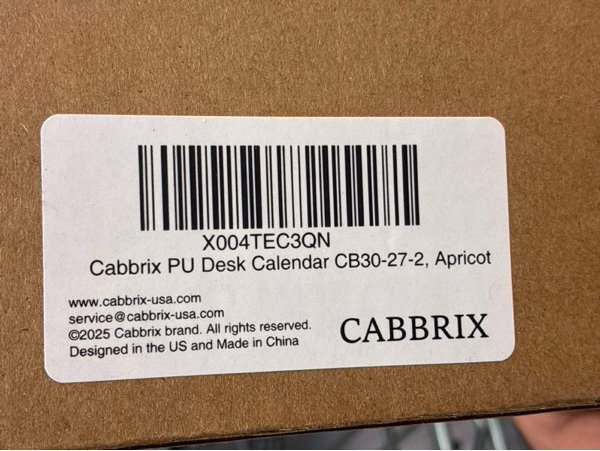 Condition photo showing New/Like New for Simplified Desk Calendar 2026 with Desktop Mat — Cabbrix Large Desk Pad Calendar 21" x 16-1/2" Runs From January 2026 to December 2026 — Desk Blotter Calendar for Home School and Office (Apricot)