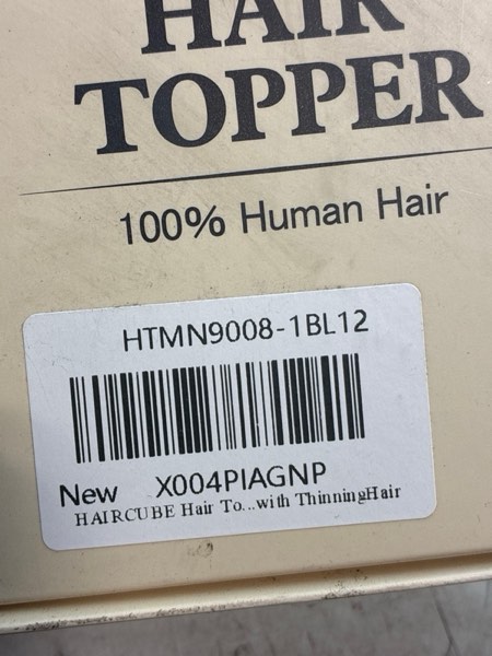 Condition photo showing New/Like New for HAIRCUBE Hair Toppers for Women 100% Real Human Hair,Ombre Ash Blonde,6"*5.5"MONO Large Base,65g Hand-moven Real Human HairToppers for Women with ThinningHair 6"*5.5"-12 Inch Ombre Ash Blonde
