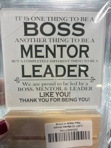 Condition photo showing New/Like New for Funny Boss Day Gifts Best Boss Gifts for Women Men Boss Lady Gifts for Women Thank You Gifts for Boss Appreciation Gift for Leader Gag Gifts for Boss Mentor Supervisor Boss Acrylic Sign 4 X 4 Inches