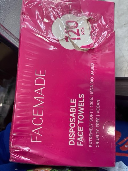 Condition photo showing New/Like New for FACEMADE 120 Count Disposable Face Towels, 100% USDA Biobased Face Towelettes Disposable, Clean Facial Towels for Makeup and Clean Skin, Super Soft and Thick Dry Wipes Club