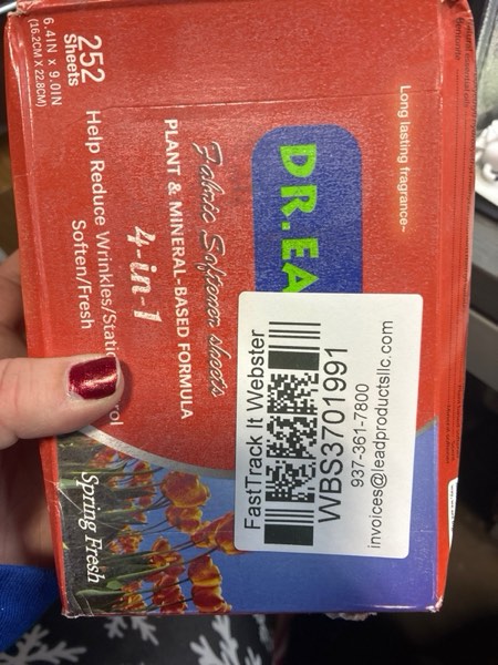 Condition photo showing New/Like New for DR.EASY Dryer Sheets Plant Based Formula 252 Ct Fabric Softener sheets for Laundry Spring Fresh Essential Oil Scented No Artificial Fragrances No Dyes Reduce Static & Wrinkles Help Repel Pet Hair Spring Fresh 252 Count (Pack of 1)