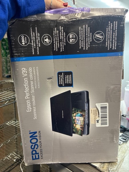Condition photo showing Good Condition for Epson Perfection V39 Color Photo & Document Scanner with Scan-To-Cloud & 4800 Optical Resolution, Black