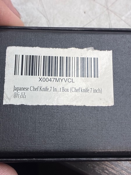 Condition photo showing New/Like New for Cleaver Knife 8 Inch Meat Cleaver -Professional Kitchen Knife,Super Sharp Blade,S uitable for Cutting Vegetables and Meat, Gift Box Packaging (Chef knife 7 inch) Chef knife 7"