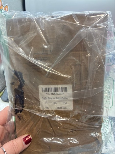 Condition photo showing Good Condition for Cat6A Ethernet Cable Shielded 10Gbps 1 ft (5 Pack), Slim Shielded (F/UTP) Ethernet Cable Cat 6, Flexible 28AWG Bare Copper Cat6 Cable, Space-saving Cat 6a Network Cable for Server, Data Center, Black 1FT 5Pack Black