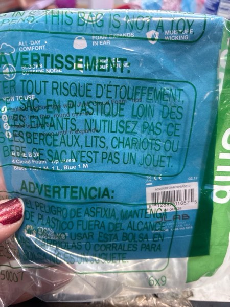 Condition photo showing Good Condition for JLab Cloud Foam Mnemonic Earbud Tips, 4 Pairs of Custom Fit Universal Tips, Memory Cloud Foam, Black/Blue