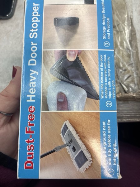 Condition photo showing New/Like New for Strongest Large Door Stopper - Heavy Duty Tall Door Stop Wedge Door Stoppers for Bottom of Door, Tall up to 2.6 In Doorstop Zinc Alloy and Silicone Made Suits Any Heavy Door Any Smooth Floor Silver - 1 Pack