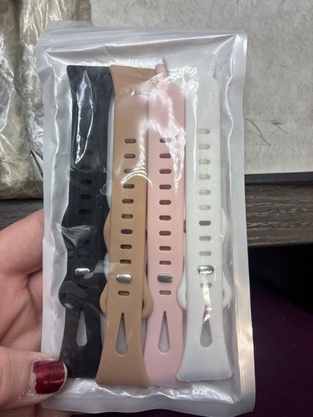 Condition photo showing New/Like New for 4 Pack Silicone Bands Compatible with Samsung Galaxy Fit 3 Band for Woman and Men, Sport Breathablen Soft Replacement Wristbands,For Samsung Galaxy Fit 3 SM-R390 Smartwatch Accessories