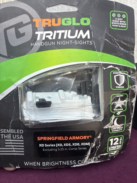 Condition photo showing As Is for TRUGLO Tritium Handgun Glow-in-The-Dark Night Sights for Springfield XD Series Pistols (B000PGOTTM)