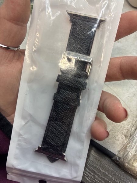 Condition photo showing New/Like New for Leather Band Compatible with Apple Watch 38mm 40mm 41mm 42mm 44mm 45mm 49mm Women Men, Luxury Designer Soft Wristband for iWatch Ultra/Ultra 2 Series 9 8 7 6 5 4 3 2 1 SE Black 38/40/41mm