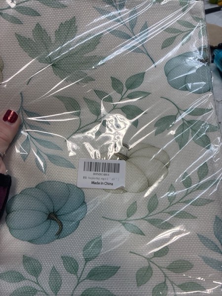 Condition photo showing New/Like New for Pumpkins Maple Leaves Fall Placemats Set of 4, 12x18 Inch Seasonal Autumn Thanksgiving Table Mats for Party Kitchen Dining Decoration (Thanksgiving-4, 12‘’x18‘’) Thanksgiving-4 12‘’x18‘’