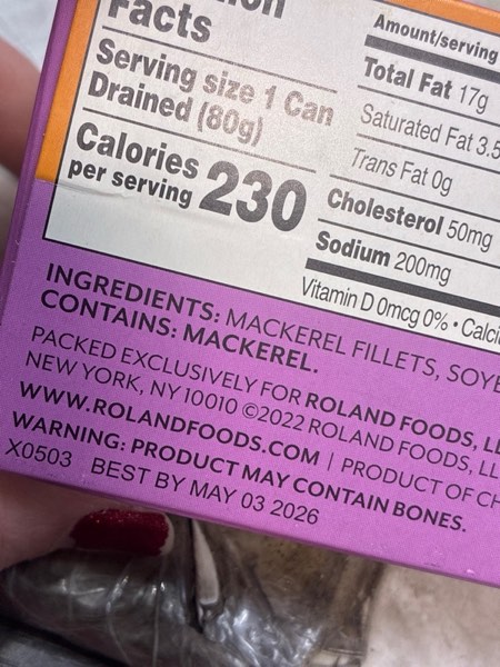 Condition photo showing New/Like New for Roland Foods Mackerel Fillets in Soybean Oil, Skinless and Boneless, Specialty Imported Food, 4-Ounce Tin