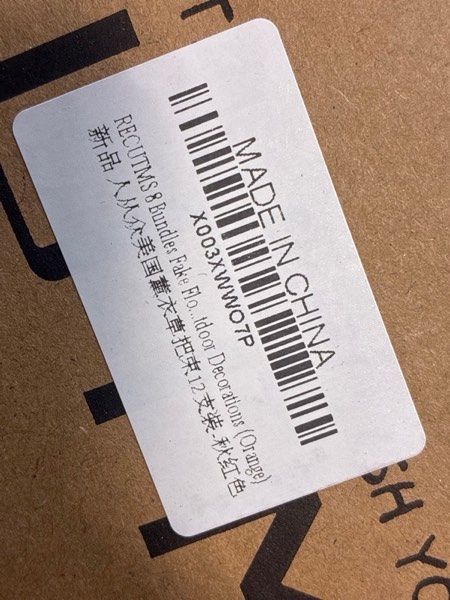 Condition photo showing New/Like New for RECUTMS 12 Pcs Artificial Lavender Bouquets Faux Flowers UV Resistant Plants Fake Floral Branches Greenery Plants for Wedding Garden Patio Table Centerpieces Indoor Outdoor Decorations(Orange) Orange style2-12 Pcs