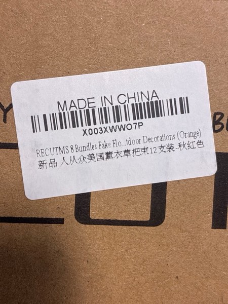 Condition photo showing New/Like New for RECUTMS 12 Pcs Artificial Lavender Bouquets Faux Flowers UV Resistant Plants Fake Floral Branches Greenery Plants for Wedding Garden Patio Table Centerpieces Indoor Outdoor Decorations(Orange) Orange style2-12 Pcs