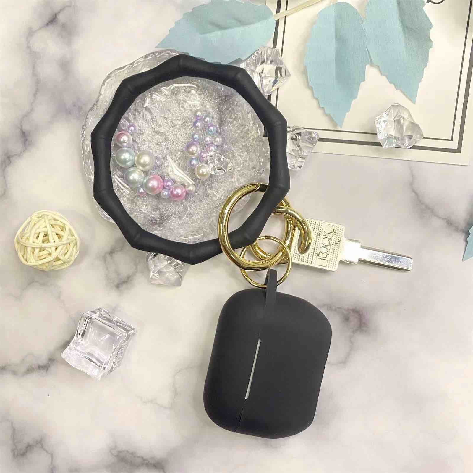 Hype Silicone Airpods Case Cover – Protective Shockproof & Dustproof AirPod Cover Case with Keychain