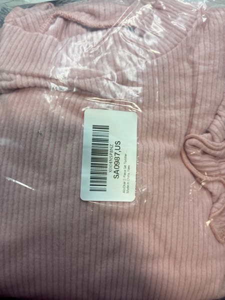 Condition photo showing New/Like New for Toddler Girl Plaid Outfits Fall Winter Clothes Knit Ribbed Sweatshirt Tops and Button Skirts Set 4-5T Pink + Brown B