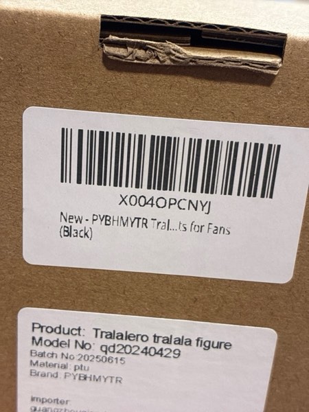 Condition photo showing New/Like New for Italian Brainrot Action Figures, Brainrot Toys Tralalero Tralala Meme Shark Toy Figures, Collectible Creative 3D Brainrots Gifts for Fans Black