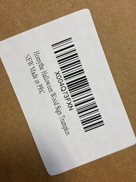 Condition photo showing New/Like New for Funny Halloween Decorations, Trumpkin Make Halloween Great Again Wood Sign for Home Table Wall Decor, Novelty Halloween Prints with Wood Frame, Halloween Tiered Tray Party Decor Supplies, 7x7 inch