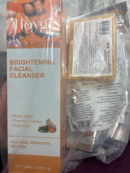 Condition photo showing New/Like New for Turmeric Wash and Care 3 Piece Set, Turmeric Trio: Facial Wash, Cleansing Mousse & Soap for Skin Care, Cleansing Exfoliating Pads, for All Skin, for Face & Body (1 Set)