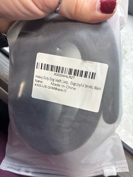 Condition photo showing New/Like New for Heavy Duty Dog Leash, Laqibak Double-Sided Reflective Double Handle Dog Leash - Double-Layer Thickening, Lockable Safety Carabiner Design, 6 FT Perfect for Medium & Large Dogs Joyful Strolls, Black