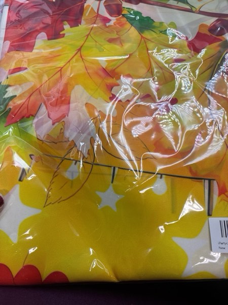 Condition photo showing New/Like New for Premium Thanksgiving Backdrop Banner, Large 72x44in, Ideal Thanksgiving Decorations, Classic Design, HQ Fabric, HD Printing, Perfect for Friendsgiving Party Decorations