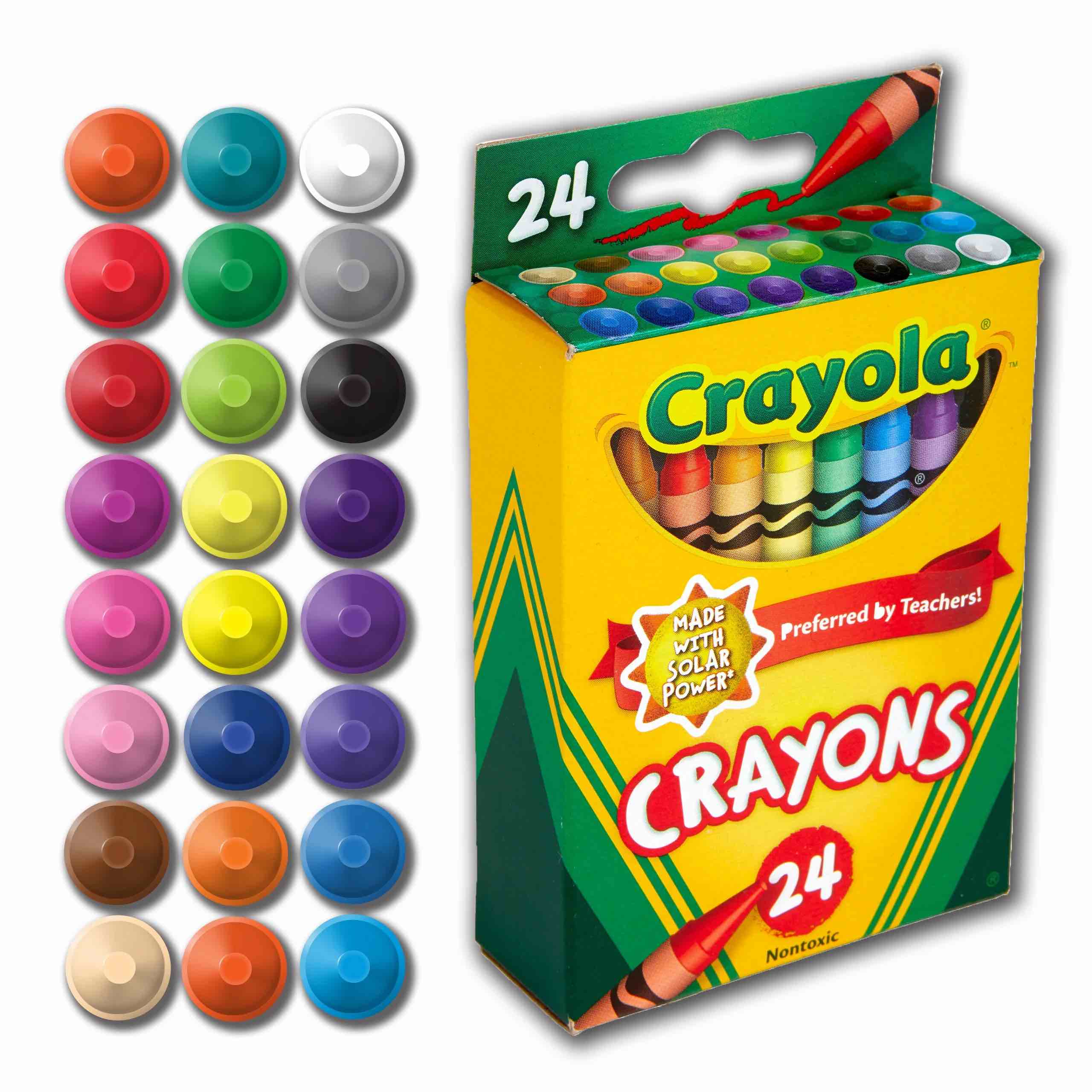 crayola(r) assorted color crayon set, 24-count box