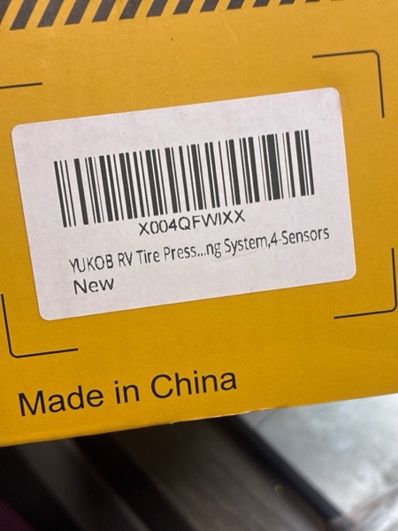 Condition photo showing New/Like New for rv tire pressure monitoring system - tpms with solar and usb tyce-c charger, 4 tire sensors and 6 alarm modes, auto on/off & adaptive backlighting, for rv, sedan, suv, mpv, etc (0-116psi)