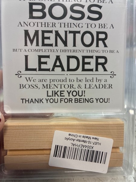Condition photo showing New/Like New for funny boss day gifts best boss gifts for women men boss lady gifts for women thank you gifts for boss appreciation gift for leader gag gifts for boss mentor supervisor boss acrylic sign 4 x 4 inches