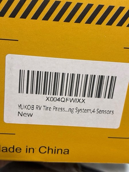 Condition photo showing New/Like New for RV Tire Pressure Monitoring System - TPMS with Solar and USB Tyce-c Charger, 4 Tire Sensors and 6 Alarm Modes, Auto on/Off & Adaptive Backlighting, for RV, Sedan, SUV, MPV, etc (0-116PSI)