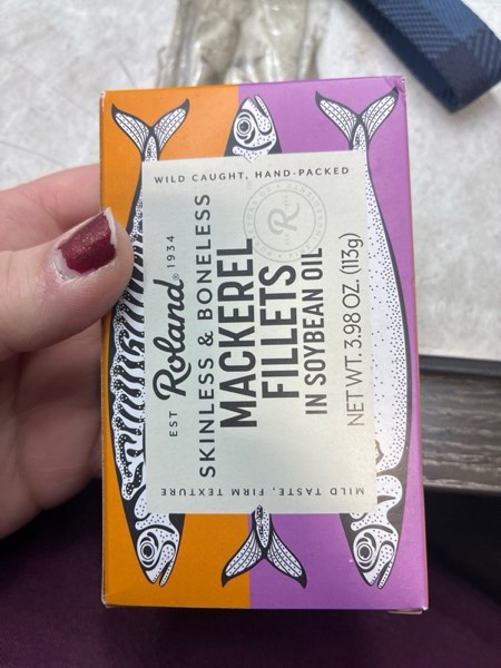 Condition photo showing New/Like New for Roland Foods Mackerel Fillets in Soybean Oil, Skinless and Boneless, Specialty Imported Food, 4-Ounce Tin (Bb May 03 2026)