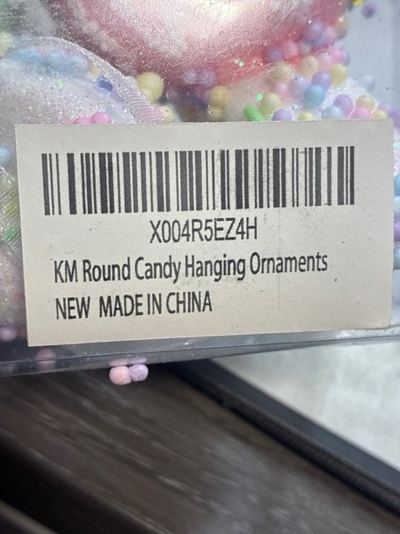 Condition photo showing New/Like New for 6Pcs 5.5inch Christmas Candy Land Ornaments Decoration,Hanging Candy Cane Crafts for Xmas Tree Décor,Ideal for Xmas, New Year, Birthdays, Weddings & Home Parties Round candy
