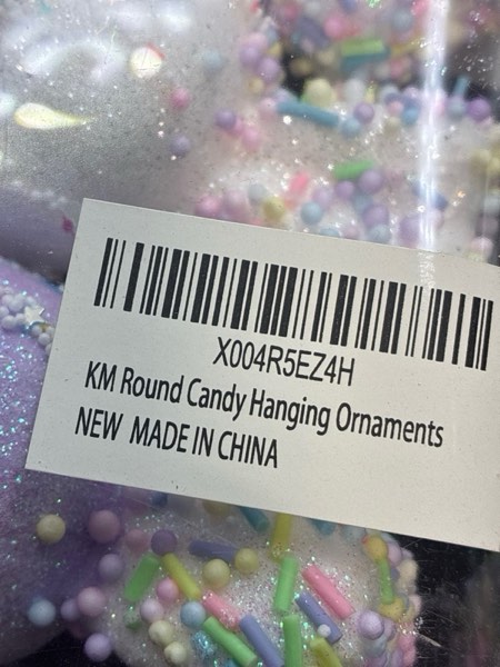 Condition photo showing New/Like New for 6Pcs 5.5inch Christmas Candy Land Ornaments Decoration,Hanging Candy Cane Crafts for Xmas Tree Décor,Ideal for Xmas, New Year, Birthdays, Weddings & Home Parties Round candy
