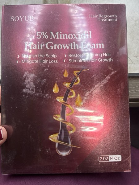 Condition photo showing New/Like New for 5% Minoxidil for Men and Women, Minoxidil Foam for Women Hair Growth, Topical Hair Loss Treatment, Promotes Hair Regrowth Fuller and Thicker, Unscented - 2 Pack Red