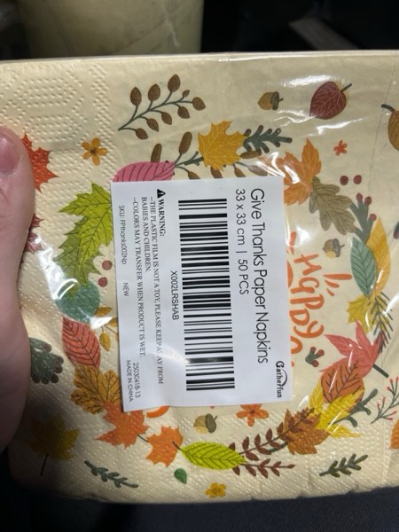 Condition photo showing New/Like New for Gatherfun Thanksgiving Party Supplies Fallen Leaves Disposable Paper Napkins for Happy Thanksgiving Dinner Party Fall Party Decorations 50 Pack