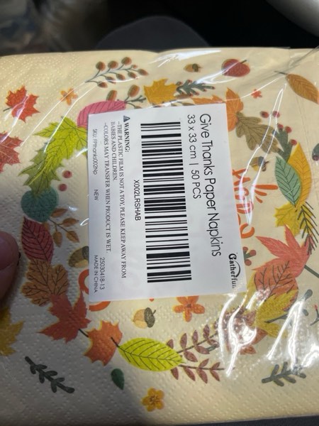 Condition photo showing New/Like New for Gatherfun Thanksgiving Party Supplies Fallen Leaves Disposable Paper Napkins for Happy Thanksgiving Dinner Party Fall Party Decorations 50 Pack