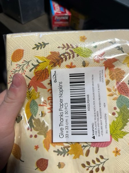 Condition photo showing New/Like New for Gatherfun Thanksgiving Party Supplies Fallen Leaves Disposable Paper Napkins for Happy Thanksgiving Dinner Party Fall Party Decorations 50 Pack