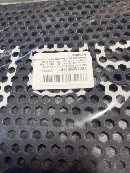 Condition photo showing New/Like New for Cat Litter Mat - Double Layer Honeycomb Design Litter Trapping Mat, Urine-Proof & Non-Slip, Easy Clean Waterproof Litter Box Mat, Kitten Supplies and Essentials, 24x18 inch, Black Black 24x18 inch