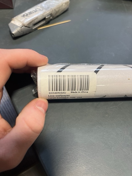 Condition photo showing New/Like New for Modern Stripe Wallpaper Peel and Stick Wallpaper 17.3" x 78.7" Geometric Wall paper Self Adhesive Removable Wallpapers Decorative White and Black Contact Paper for Bedroom Countertops Cabinet Vinyl