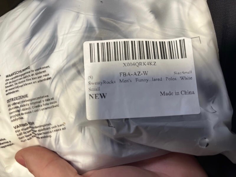 Condition photo showing New/Like New for SweatyRocks Men's Funny 3D Printed Golf Shirts Short Sleeve Slim Fit Collared Polos