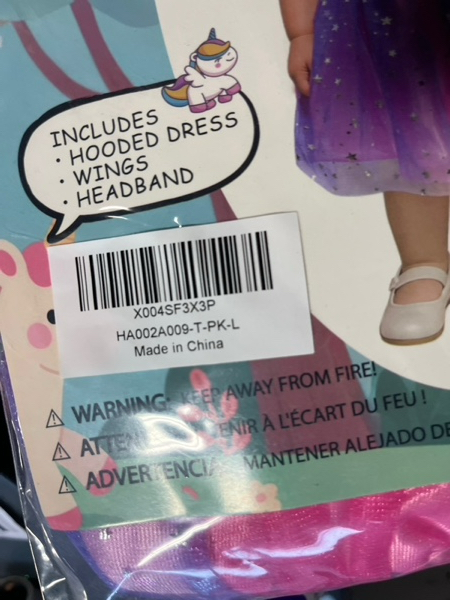 Condition photo showing New/Like New for Alicorn Magic Toddler Unicorn Costume for Girls with Wings & Horn Headband for Halloween Dress-Up, Pink Unicorn / Alicorn Magic, Large ( 3-4T )